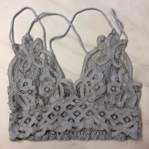 Free People Adella Bralette Gray Small